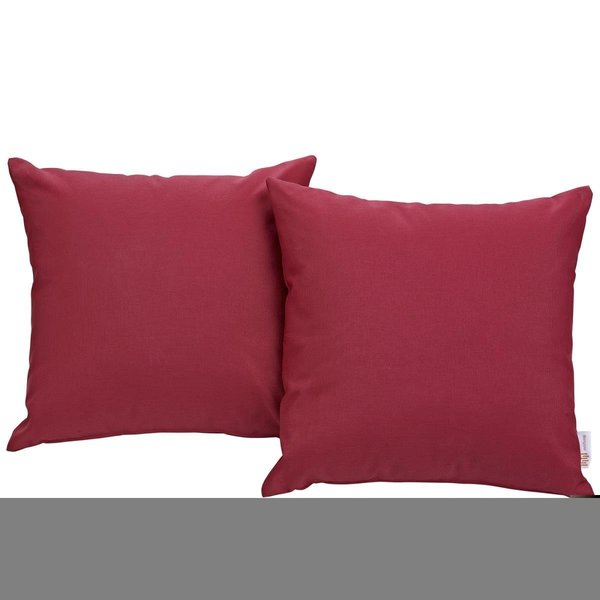 Modway Convene Outdoor Patio Pillow Set, Red - Two Piece EEI-2001-RED